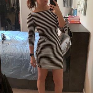 Black and white bodycon dress